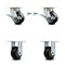 Service Caster 4 Inch Kingpinless Rubber on Aluminum Caster Brake & Swivel Lock 2 Rigid, 2PK SCC-KP30S420-RAR-SLB-BSL-2-R-2 - alternate 1